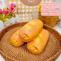 Soft PU foam simulated bread roll squishy toy for stress relief in a woven basket - Large / Bread Roll (SZ00069)