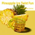 Jouet anti-stress Uniloop jaune translucide pour soulager le stress, thème ananas - Cristal Transparent Ananas Glacé