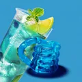 Giocattolo fidget rotante blu traslucido rinfrescante in stile Tangle soda - Stile Gemma Trasparente / Confezione OPP / Soda al Sale Marino