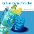 Jouet fidget pivotant bleu translucide rafraîchissant dans un style Tangle - Cristal Transparent Sel de Mer Soda