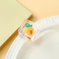 Cute cartoon carrot inside transparent resin ice cube squeeze toy for stress relief - Carrot