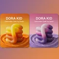 Giocattolo antistress a torsione che cambia colore con la temperatura in arancione - Set da 2 Pezzi Sensibile alla Temperatura / 2 Pezzi Busta OPP / Tramonto Viola + Sole Caldo