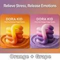 Jouet anti-stress torsadé changeant de couleur par température en orange et violet - Thermosensible Lot de 2 * [Lueur Mauve + Soleil Orange]