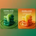 Giocattolo antistress Dora Kid sensibile alla temperatura in verde Matcha e Arancione - Set da 2 Pezzi Sensibile alla Temperatura / 2 Pezzi Busta OPP / Matcha Verde + Sole Caldo