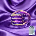 Giocattolo antistress a torsione in cristallo viola galvanizzato per sollievo sensoriale - Scatola Regalo Premium / Galvanico Iridescente Cristallo Viola