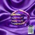 Jouet fidget torsadé en cristal violet galvanisé pour le soulagement du stress sensoriel - Électroplaqué Iridescent Cristal Mauve