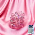 Giocattolo antistress Tangle rosa trasparente iridescente con finitura in cristallo - Cristallo Cangiante-Rosa Galvanizzato / Confezione Regalo Deluxe