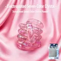Jouet de décompression Tangle rose transparent iridescent avec finition en cristal - Électroplaqué Iridescent Cristal Rose