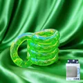 Giocattolo fidget twist verde trasparente per alleviare lo stress e gioco sensoriale - Serie Cristallo Arcobaleno Colorato / Scatola Regalo Premium / Verde Galvanizzato