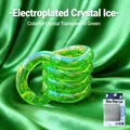 Jouet de torsion fidget vert transparent pour soulager le stress et le jeu sensoriel - Électroplaqué Iridescent Cristal Vert