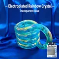 Jouet fidget tangle bleu transparent irisé pour soulager le stress et se concentrer - Électroplaqué Iridescent Cristal Bleu