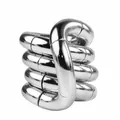 Giocattolo antistress Tangle cromato argento per il relax e la concentrazione ADHD - Galvanizzato Solido-Argento Galassia / Confezione Regalo Deluxe