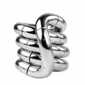 Jouet anti-stress Tangle chromé argenté pour la relaxation et la concentration du TDAH - Électroplaqué Solide Argent Galaxie