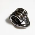 Giocattolo antistress metallico grigio canna di fucile per la concentrazione e relax - Stile Galvanizzato Solido / Scatola Regalo Premium / Nero Ossidiana Lucido