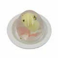 Giocattolo antistress a forma di uovo trasparente con un pulcino giallo all'interno - Tigre