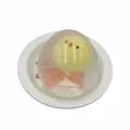 Palla antistress trasparente con un simpatico pulcino giallo all'interno del gioco - Pollo Grasso