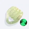 Giocattolo fidget tangle verde luminoso con cambio colore sensibile alla temperatura - Stile Giada Ghiacciata / Confezione OPP / Luminoso