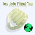 Jouet fidget tangle vert lumineux avec changement de couleur sensible à la température - Style Jade de Glace Lumineux