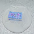 Realistic blue biscuit sandwich squishy stress relief toy with sprinkles in clear bag - Soda Sandwich Cracker / Sea Salt Blue