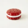 Realistic red sandwich cookie squishy toy for stress relief, sensory play and gift - Round Cookie / 70g Pack / Brown