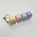 Mechanical switch fidget keychain with four macaron colored keycaps for stress relief - Macaron Bagged 4-Key