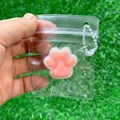 Lindo juguete antiestrés con forma de pata de gato rosa y blanca con cadena de bolas - Blanco con pata rosa
