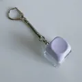 Lavender keycap mechanical switch tester keychain with LED light stress relief toy - Without Light Snake Chain / Purple