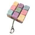 9-key mechanical keyboard keycap decompression fidget keychain in pastel colors - Macaron Bagged 9-Key