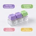Macaron colored 3-key mechanical switch fidget toy keychain for stress relief use - Macaron Bagged 3-Key