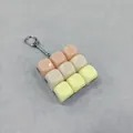Detailweergave van de macaronkleurige hars fidget keycap speelgoed sleutelhanger met 9 blokken - 9-Knoppen (Rond)