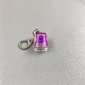 Durchscheinender lila mechanischer Schalter-Schlüsselanhänger als Fidget-Spielzeug - Ohne Licht / Lila
