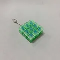Transparent green 9-key mechanical switch fidget toy keychain for daily stress relief - 9-Key / Without Lights / Transparent Green