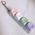 Decompression 4-key mechanical keyboard switch tester keychain in macaron colors - Pink White Green Purple