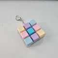 Luminous macaron colored 9-key mechanical keyboard switch tester keychain fidget toy - Macaron Multi (Style 02)