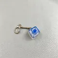 Mechanischer Tastaturschalter Stressabbau Schlüsselanhänger mit blauem Schaftteil - Ohne Licht / Blau