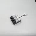 9-Tasten mechanischer Tastatur-Schaltertester Schlüsselanhänger mit Farbverlaufskappen - Weiß Grau Schwarz