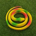 Realistic soft rubber toy snake model in yellow and red gradient for pranks - 70cm Grass Snake / Yellow