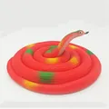 Realistic red soft rubber toy snake animal model prank prop for kids and adults decor - 120cm Cobra / Red