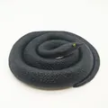 Realistic coiled black toy snake made of soft rubber for pranks and animal models - 100cm Thick Snake / Black