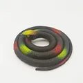 Realistic coiled soft rubber toy snake for pranks and animal model collection deco - 80cm Field Snake / Brown