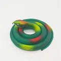 Realistic green and yellow rubber toy snake prank prop for kids and educational use - 80cm Field Snake / Dark Green