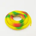 Vibrant yellow red and green soft rubber simulation coiled snake toy for pranks - 80cm Field Snake / Yellow