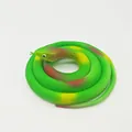 Realistic green and yellow coiled rubber snake toy for pranks and animal education. - 80cm Field Snake / Green