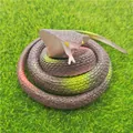 Realistic coiled cobra toy snake in brown and green gradient - 70cm Cobra / Brown