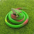 Realistic green and red cobra toy snake made of soft rubber for pranks and animal models - 70cm Cobra / Green