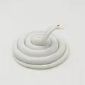 Realistic white toy snake made of soft rubber for pranks and animal model collection - 80cm Cobra / Pure White