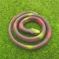 Realistic simulation soft rubber toy snake prank prop with colorful scale texture - 70cm Grass Snake / Brown
