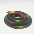 Realistic soft rubber toy snake model with colorful scaly texture for prank props - 120cm Field Snake / Black Leopard Print