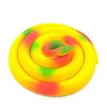Simulation toy snake in bright yellow, red, and green, realistic soft rubber model. - 140cm Thick Snake / Yellow