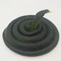Realistic black rubber cobra toy snake for pranks, animal model education and gifts - 120cm Cobra / Black Cyan